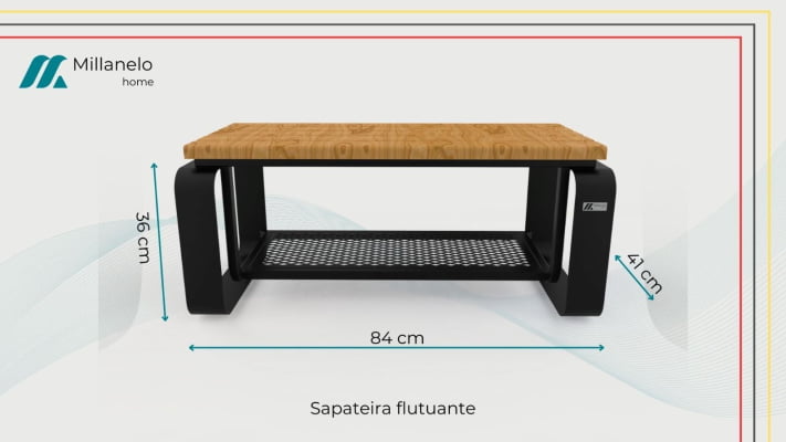 Sapateira Design Flutuante Para Hall Apartamentos Casas Modelo Appianato